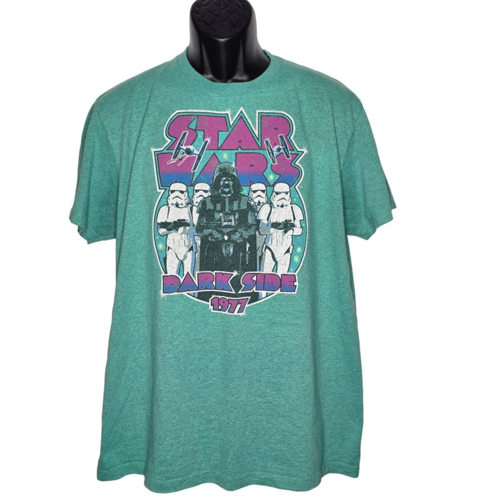 Men's FIFTH SUN Star Wars Dark Side Tee L Green Purple